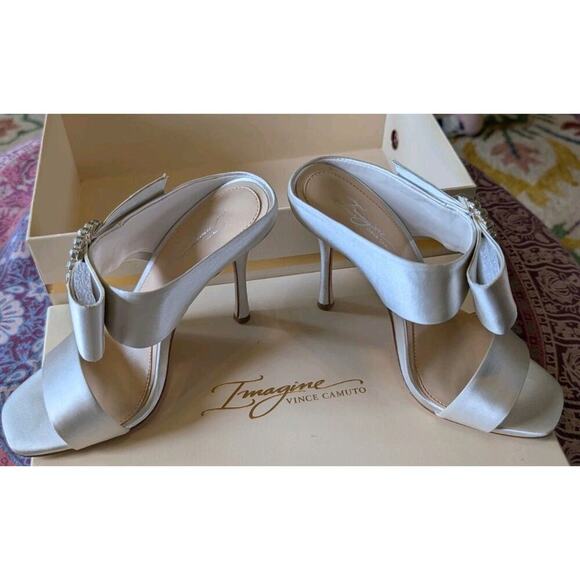 Imagine Vince Camuto IM-WESTCOTT Heels Shoes 6M Ivory Satin - Picture 5 of 12